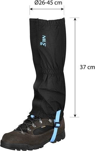 Gaiters NILS Camp NC1763, të papërshkueshme nga uji, 37 cm, të zinj