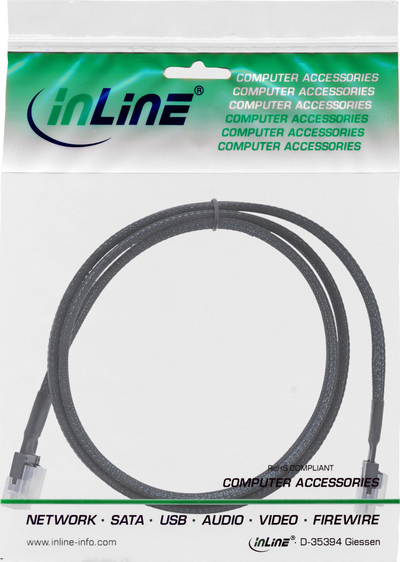 Kabllo InLine Slim SAS, SFF-8654 në SFF-8654, 24Gb/s, 0.5m