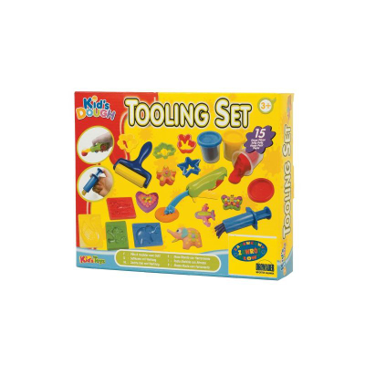 Set plasteline Dromader Kids Dough Tooling Set, me vegla e forma, me ngjyra nga të gjitha