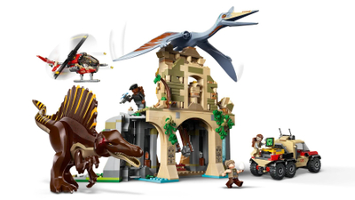 Lodër konstruktore LEGO Jurassic World 76976 Spinosaurus & Quetzalcoatlus, set dinosaurësh, për fëmijë