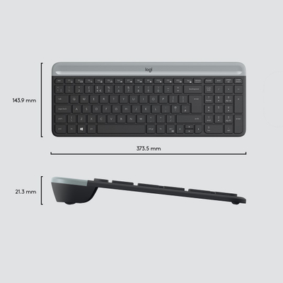 Set tastierë dhe maus Logitech MK470, 2.4 GHz, 1000 DPI, të zeza