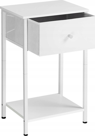 Kabinet tavoline Leobert LGS021W14, dollap për ruajtje, stil modern, i bardhë