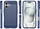 Këllëf silikoni për telefon Apple iPhone 16, efekt karboni, blu