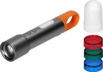 Elektrik dore Virone LT-18, LED 10W, rikarikues USB-C, gri portokalli