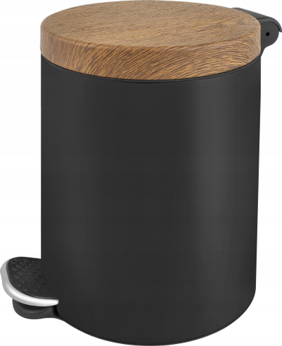 Kosh plehrash për banjo Trash Can AWD02031786, 5L, me pedale, i zi