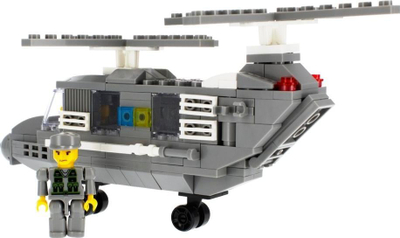 Set blloqesh për me bo lodra Alleblox Military, 179 copë, helikopter ushtarak, shumëngjyrësh