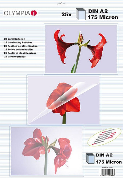 Fletë plastifikimi Olympia 9184, DIN A2, 175 mikron, set me 25 copë