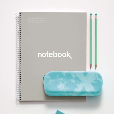 Тетратка MIQUELRIUS Notebook EMOTIONS, A4, со квадратно линење, сива
