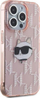 Mbrojtëse telefoni Karl Lagerfeld IML Choupette Head &amp; Monogram për iPhone 15 Pro, e tejdukshme, rozë