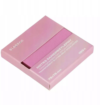 Fletë ngjitëse Starpak, 75x75mm, 100 fletë, lejla transparente me shkëlqim