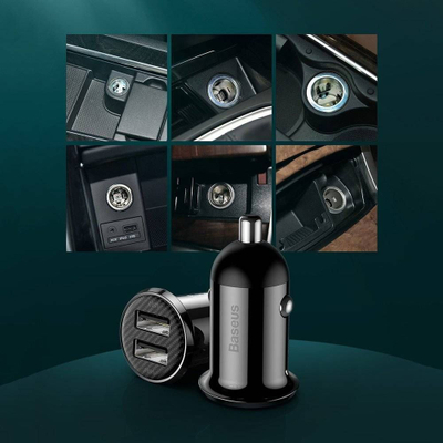 Karikues makine Baseus Grain Pro 2xUSB 4.8A CCALLP-01, i zi