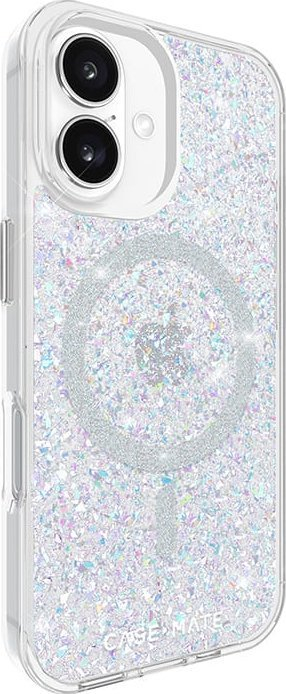 Mbështjellës Case-Mate Twinkle Disco për iPhone 16 Pro Max, MagSafe, me shkëlqim, transparent
