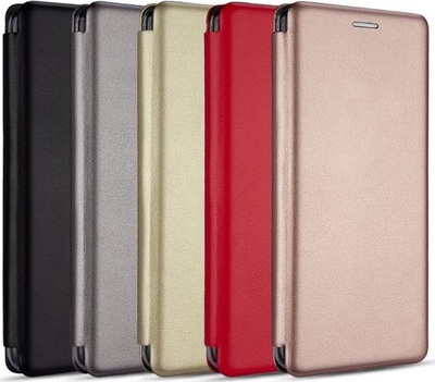 Këllëf telefoni Flip Wallet për Redmi 9A, me xhep për karta, rozë ari