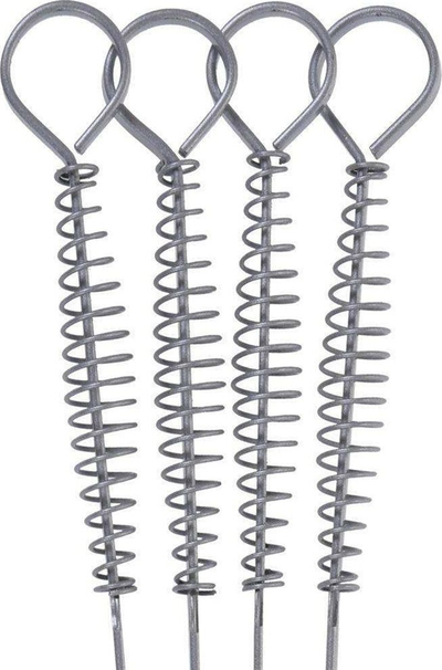 Set hellash barbecue pa markë, 4 copë, çelik inox, ngjyrë argjendtë
