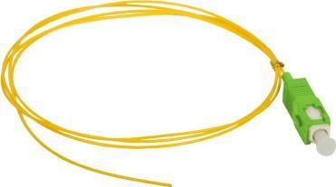 Pigtail fibër optike Alantec FOI SCA 9SM 2 G657A, SM 9/125, SC/APC, 2m, i verdhë