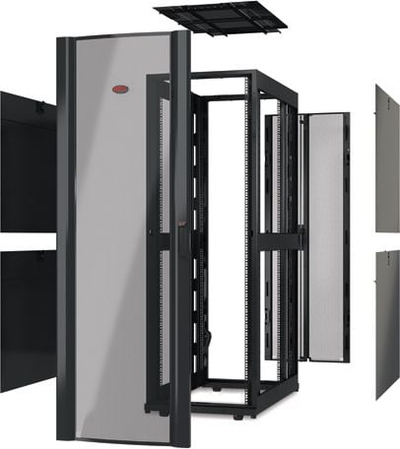 Rraf serverash APC NetShelter SX 48U, 750mm x 1070mm, pa dyer, i zi