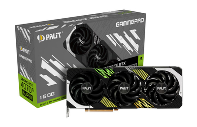 Графичка картичка Palit GamingPro GeForce RTX 4070 Ti Super, 16GB GDDR6X, PCIe 4.0, црна