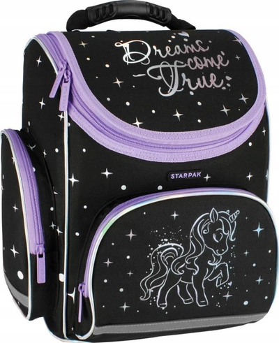 Çantë shpine shkollore Herlitz School Satchel Ballerina, hardbag, një ndarje, e zezë