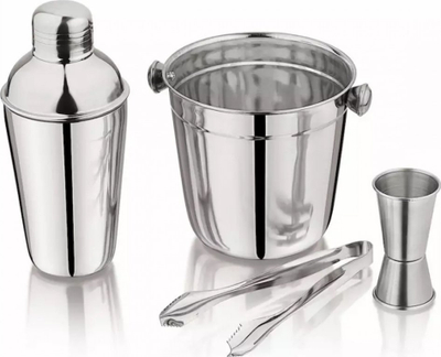 Set shaker Kinghoff KH 1706, 4 pjesë, gotë matëse, çelik inox
