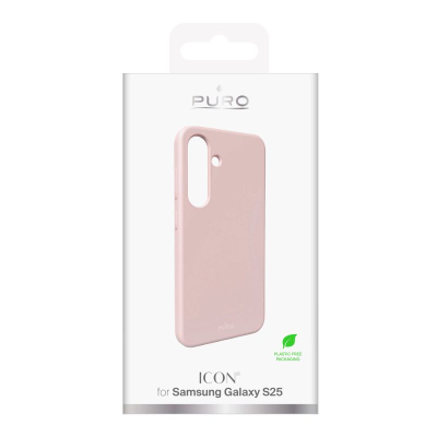 Kapak silikoni Puro për Samsung Galaxy S25, i hollë, rozë