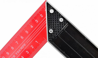 Këndmatës marangozësh AWTools AW29802, 350mm, çelik i fortësuar, i kuq