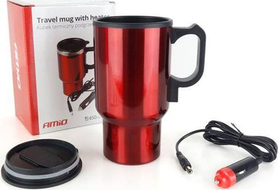 Termus udhëtimi AMiO 02177, 450ml, 12V me ngrohje, i kuq