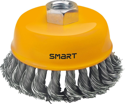 Furçë teli pot SMART365, 100mm, fijet e përdredhura, për brisk rrotullues