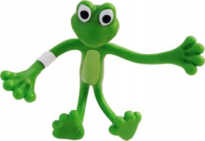Lodër gome figurine bretkosë dhe hipopotam, 7 cm, me shumë ngjyra