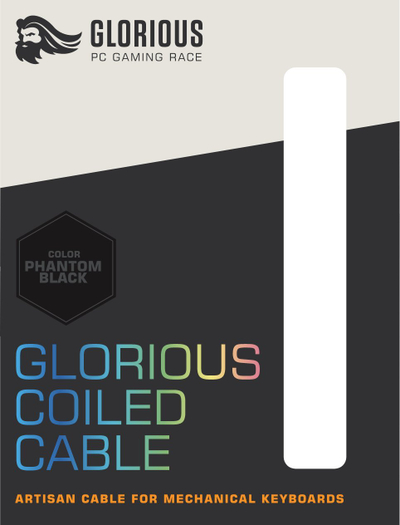Kabllo USB Glorious GLO-CBL-COIL, USB-A me USB-C, 1.36m, e zezë