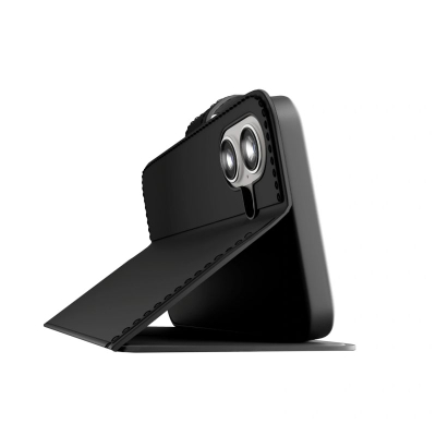 Këllëf libror Puro PUIPC1763BOOKC8BLK për iPhone 17, me xhepa kartash, i zi