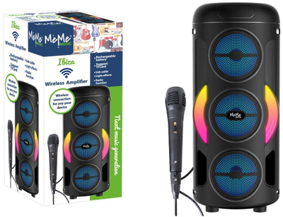 Set karaoke IBIZA Black 612520, kompakt, për në brendësi, i zi