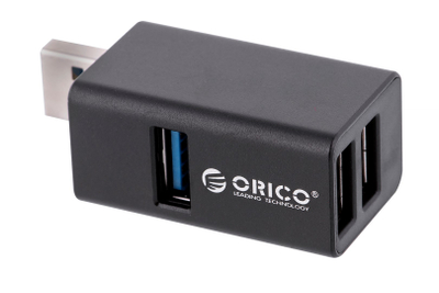 USB Hub Orico Mini, 3x USB-A, 480 Mbps, e zezë