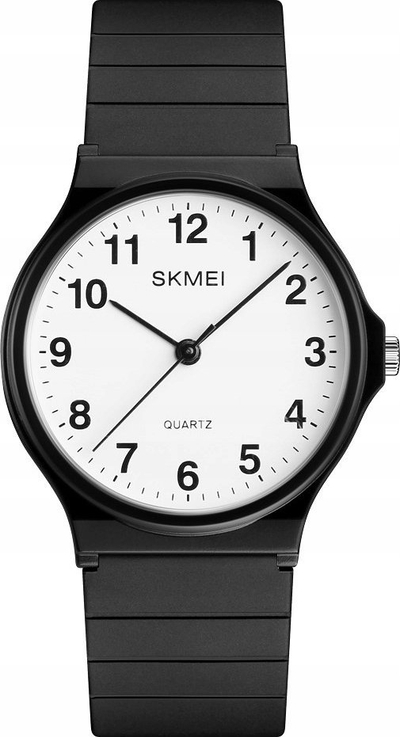 Orë dore Skmei 1419BKWT NM, unisex, me kuti, argjend