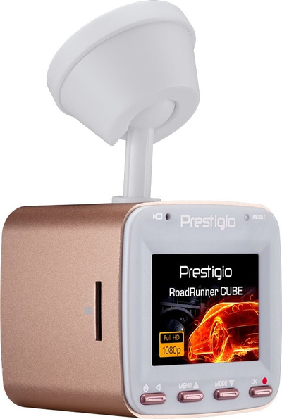 Авто камера Prestigio RoadRunner Cube PCDVRR530WRS, Full HD, Wi‑Fi, бело-розова