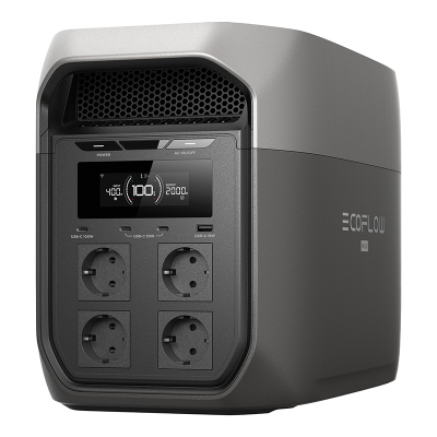 Stacion portativ energjie EcoFlow DELTA 3 Max, 2048Wh, LiFePO4, gri e zezë