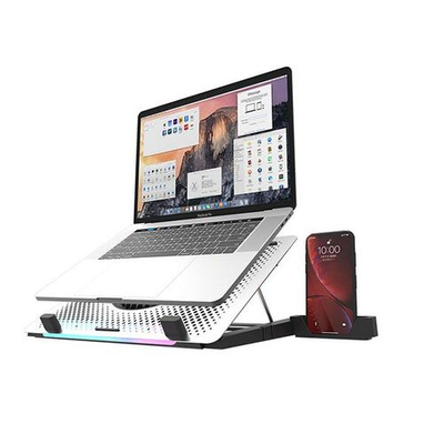 Ftohës për laptop Darkflash G200 Plus, 16", RGB, argjendtë