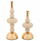 Set mbajtëse qiriri Mauro Ferretti Galaxy, x2, dekorative, krem me ari