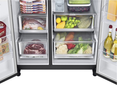 Frigorifer amerikan LG InstaView ThinQ GSXV91MCAE, 635L, No Frost, i zi