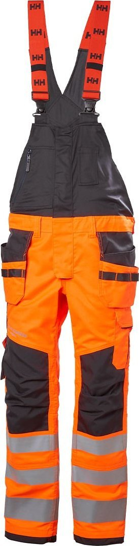 Pantallona pune Helly Hansen BIB CONS ALNA 2.0, me përparëse, reflektuese, gri