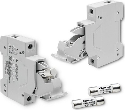 Bazë siguruesi Qoltec Fuse Base With Diode, 1000V, 15A, e bardhë