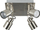 Spot tavani Bonte 4 Light, metal, argjend