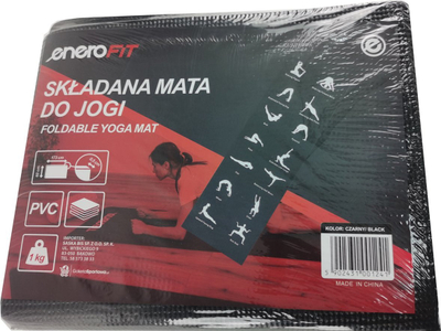 Tapet i palosçëm për yoga Enero Fit, 170x60cm, 5mm, i zi