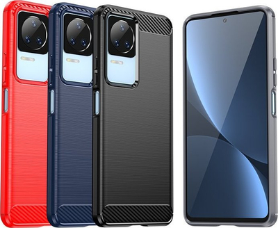 Kllëf telefoni Xiaomi Poco F4 5G, TPU, me pamje karboni, i zi