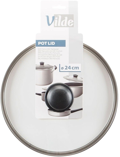 Kapak xhami Granchio Italia VILDE, rezistent ndaj nxehtësisë, 24 cm, transparent