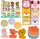 Lodër sensorike LeanToys Sensory Blocks Animals, 18 copa, gome ECO, shumëngjyrëshe