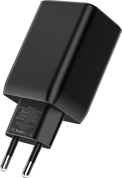 Karikues muri Tech-Protect C65W, 65W, 2x USB C PD QC 3.0, i bardhë