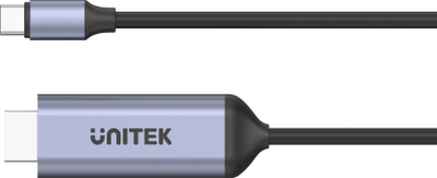 Kabllo USB Unitek V1423B, USB C në HDMI, 1.8 m, gri