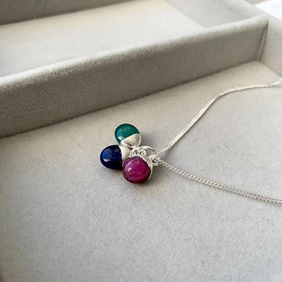 Qafore Decadorn Silver Semi-Precious Stones