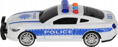Lodër makinë policie Mega Creative, me tërheqje mbrapa, me dritë dhe zë, e bardhë