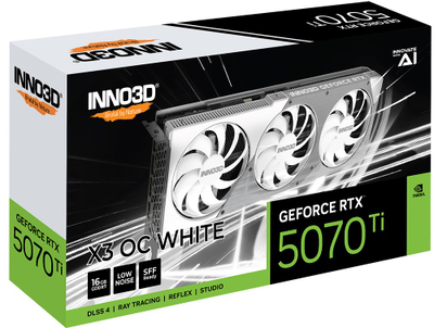 Kartelë grafike Inno3D GeForce RTX 5070 Ti X3 OC WHITE NVIDIA 16 GB GDDR7
